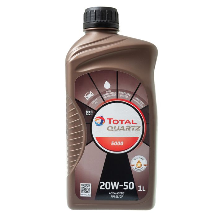 Total 20W50 4 liter Quatz 500 motorolje 1 liter