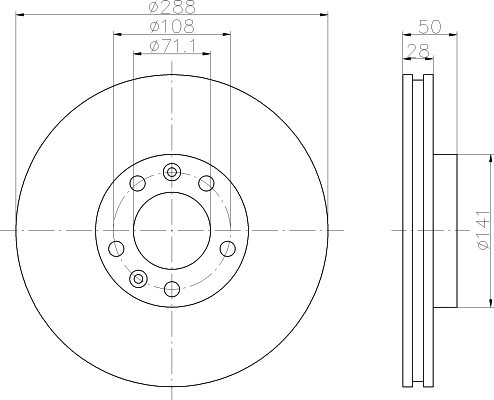 Bremseskive 3.0i-V6/2.5TD  framme (pr stk)