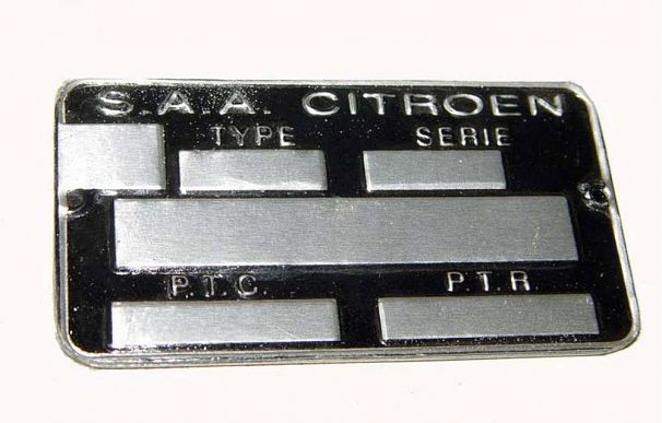 Type plate