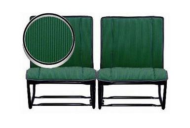 Setetrekk grøn to stoler framme