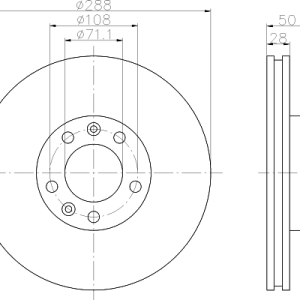 Bremseskive 3.0i-V6/2.5TD  framme (pr stk)