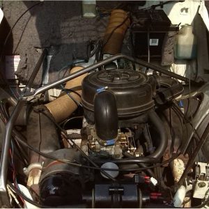 Reservehjulsholder i motorrom